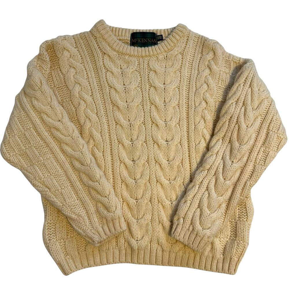 NEW McKennas Highland Heritage Fishermen Sweater Kids 8/10
